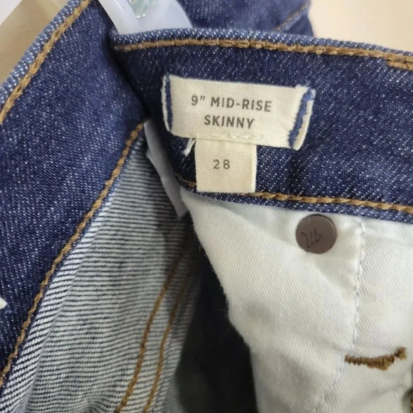 Madewell 9"‎ Mid-Rise Skinny Jeans Larkspur Wash Size 28 - Picture 6 of 9